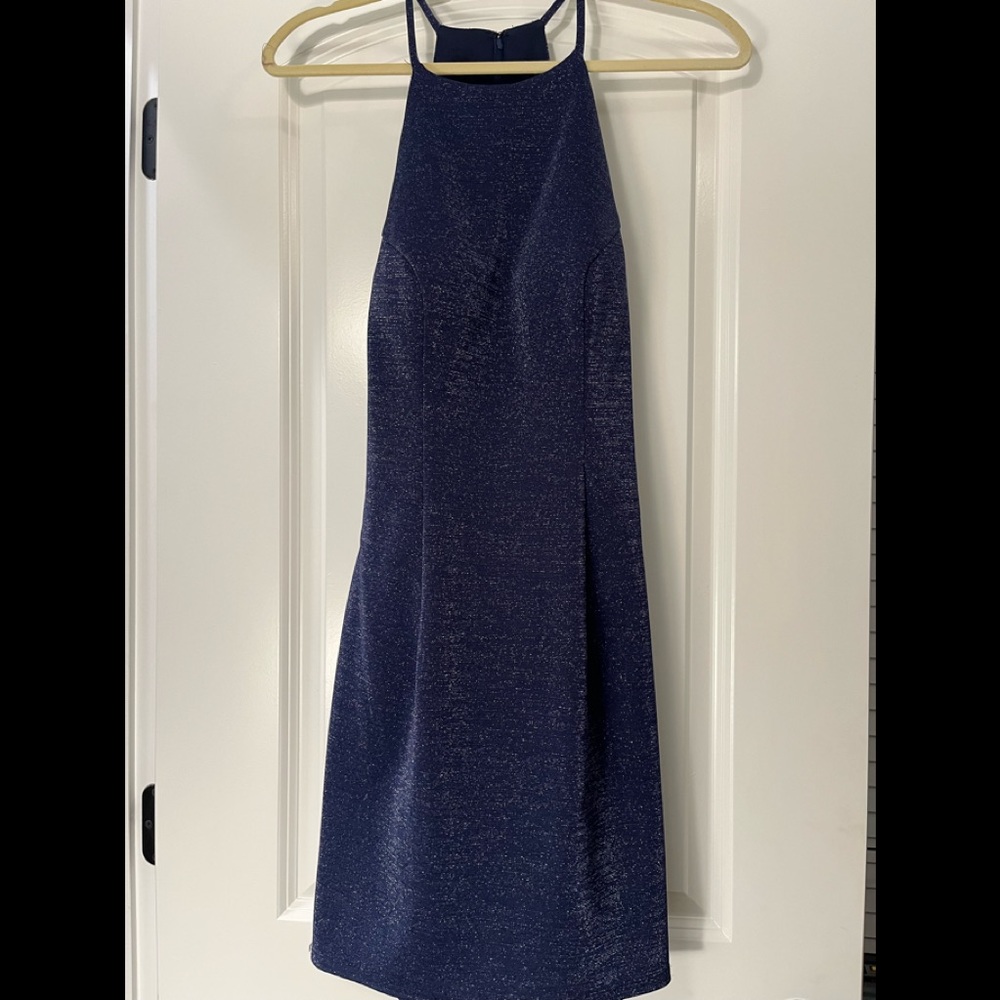 Heartley Elizabeth Couture Open Back cocktail dress Navy size 10 new with tags.